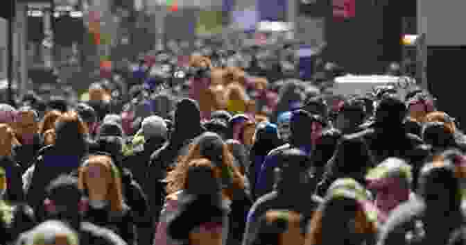 A Dense Crowd Of People Walking Through A City Street, Simulated Using Crowd Simulation Software. Crowd Simulation Marc Stanford