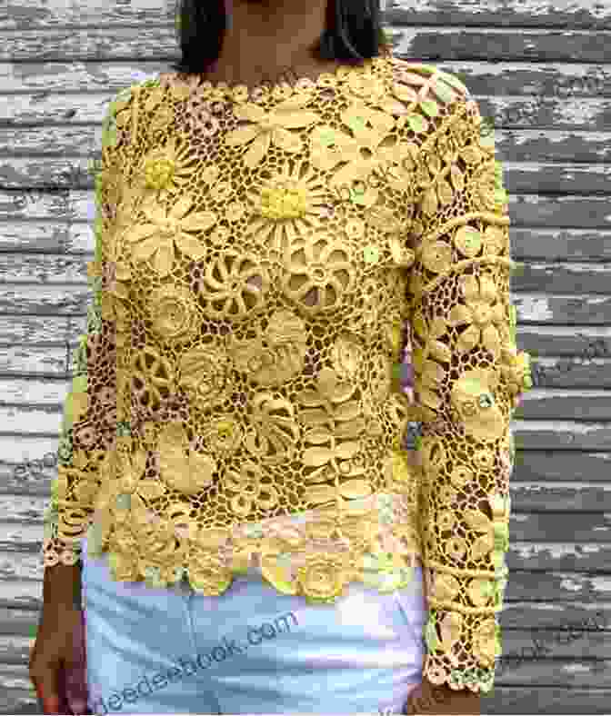 A Photograph Of A Modern Irish Crochet Lace Blouse Modern Irish Crochet Lace Blouse (Modern Irish Crochet Lace Pattern)