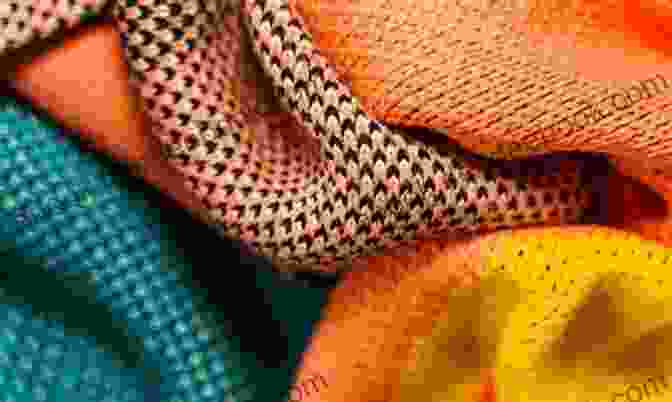 A Textile Design Made From A Combination Of Natural And Synthetic Fibers, Showcasing The Diverse Materials Used In Contemporary Fiber Art. Coils Folds Twists And Turns: Contemporary Techniques In Fiber