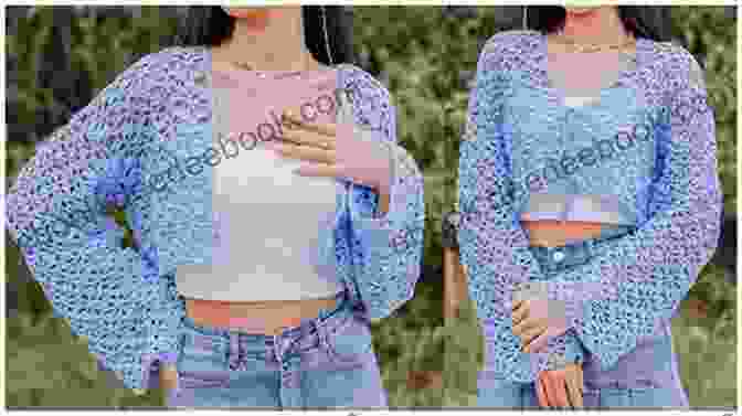 A Trendy Crochet Cardigan With A Lace Up Front And Cropped Length Cardigans Crochet Pattern: Creative Ideas To Crochet Cardigans Projects