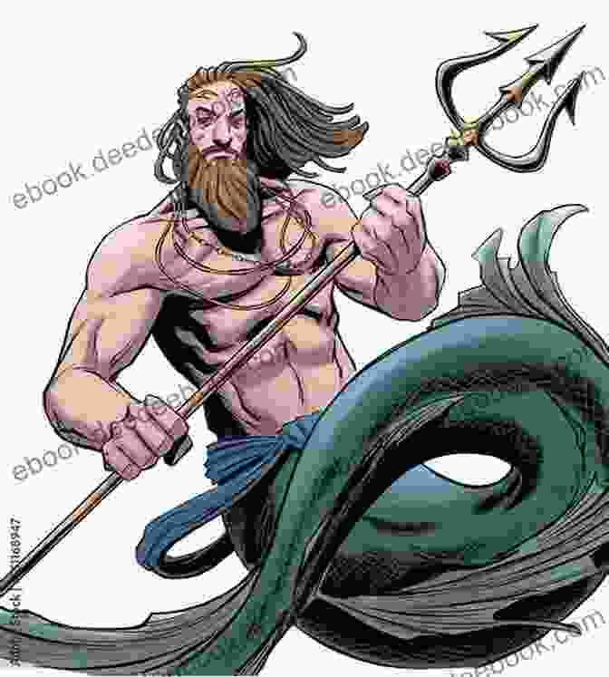 An Illustration Of Poseidon, The God Of The Seas, Holding A Trident The Big Three: Zeus Poseidon And Hades Mythology 4th Grade Children S Greek Roman