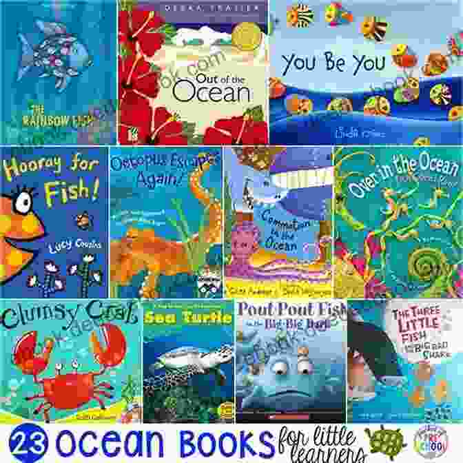 Children Reading A Book About Ocean Life, Surrounded By Colorful Fish. Understanding Life Below The Beautiful Sea Children S Fish Marine Life