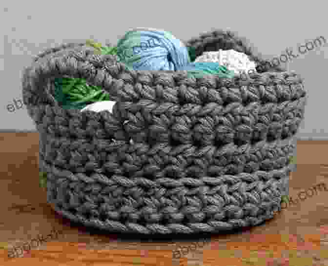 Crochet Chunky Basket With Thick Yarn And Sturdy Handles Crochet Pattern Strategy Learn To Crochet More Than 10 Bright Crochet Designs