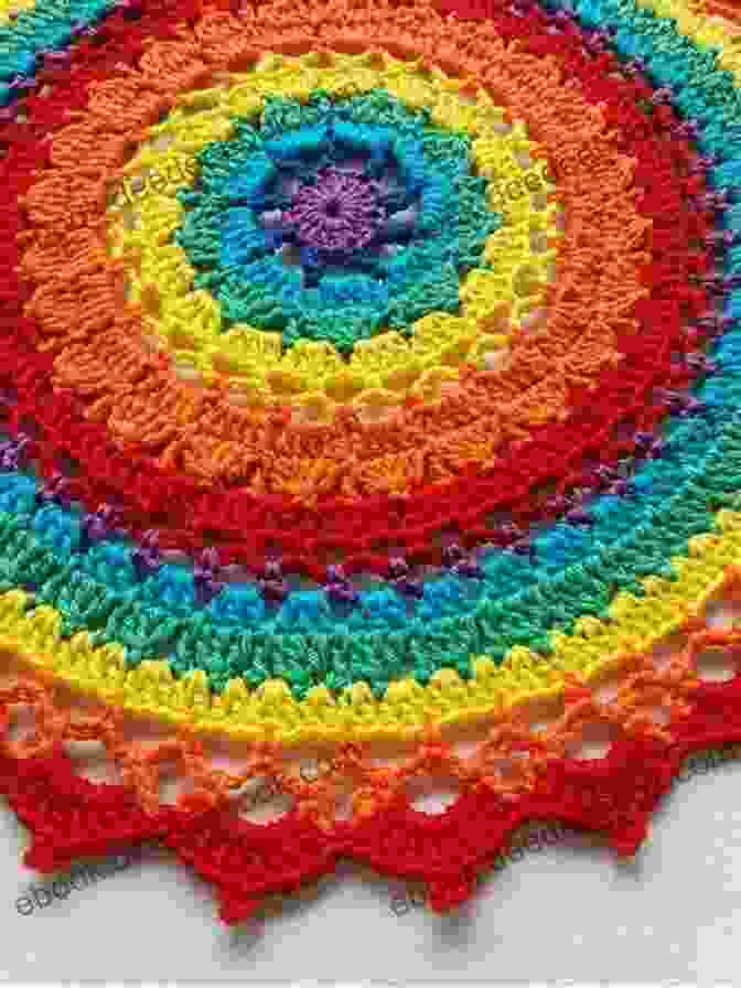 Crochet Rainbow Mandala With Concentric Circles In Vibrant Colors Crochet Pattern Strategy Learn To Crochet More Than 10 Bright Crochet Designs