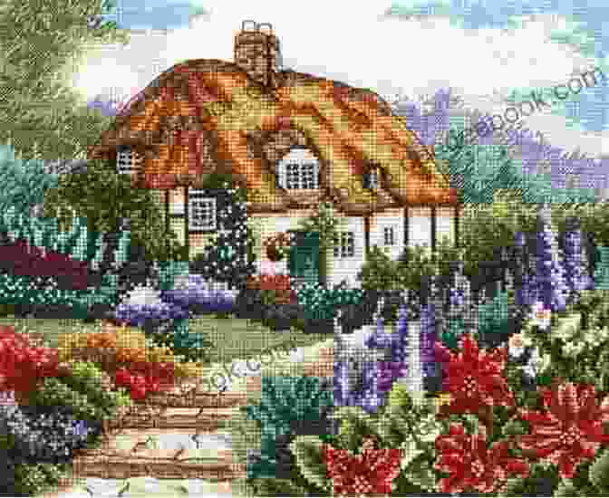 Cross Stitch Pattern Of A Cozy Cottage With A Blooming Garden Counted Cross Stitch Patterns: Cross Stitch Patterns Sweet Home 71