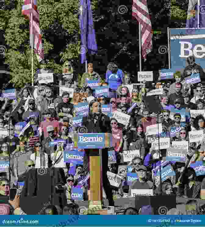 Image Of A Left Wing Rally With Signs Supporting Bernie Sanders And Alexandria Ocasio Cortez Ungodly Unamerican And Unhinged: The New Radicalized Democratic Party