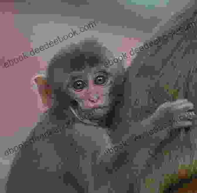 Infant Monkey Clinging To Its Mother, Eyes Wide With Curiosity And Affection Love In Infant Monkeys: Stories