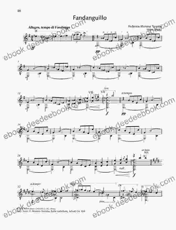 Sheet Music For El Vito By Federico Moreno Torroba Spanish For Guitar: Masters In TAB: Easy To Intermediate Sheet Music Solos By The Spanish Masters