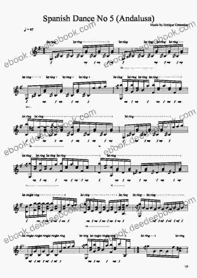 Sheet Music For Spanish Dance No. 5 By Enrique Granados Spanish For Guitar: Masters In TAB: Easy To Intermediate Sheet Music Solos By The Spanish Masters