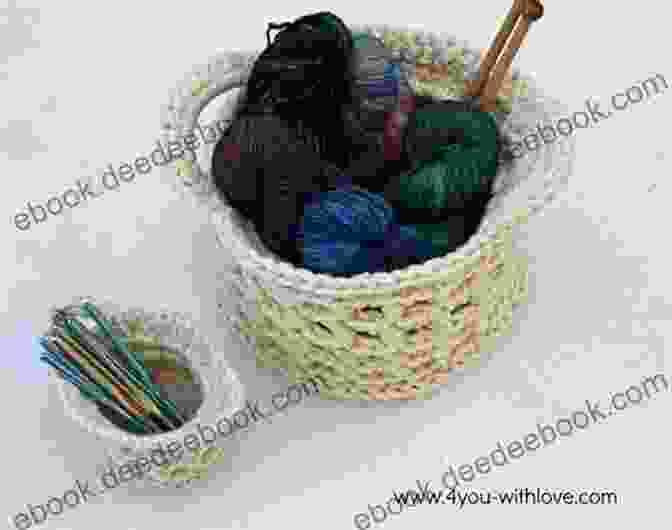 Textured Crochet Basket With Raised Stitches Modern Basket Crochet Pattern: Stunning And Amazing Ideas To Crochet Your Own Basket