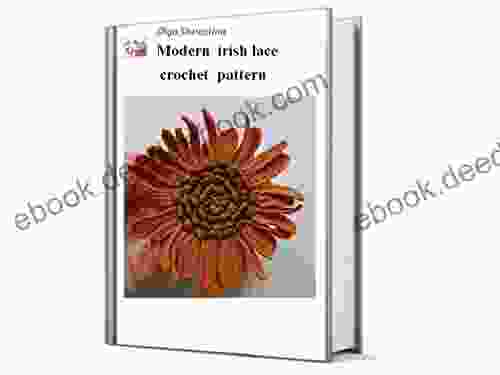 Sunflower crochet pattern crochet flower pattern (Modern Irish Crochet Lace Pattern)